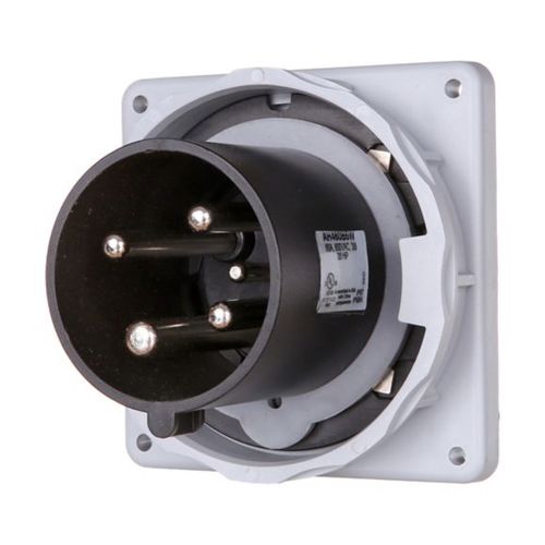 Main product image of Arrow Hart Pin & Sleeve Inlet, #8-#2 Awg #10-#2 Awg (Ground), #12-#16 Awg 60A, 600V, Black, AH460B5W