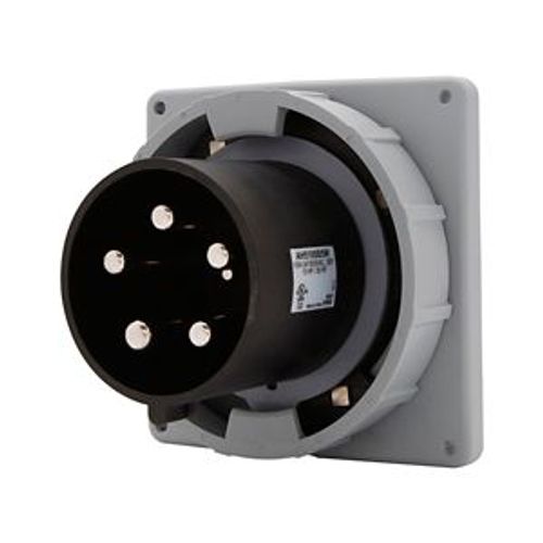 Main product image of Arrow Hart Pin & Sleeve Inlet, #4 -1/0 Awg #12-#16 Awg 100A, Y347/600V, Black, Male, 30 Hp, 3Ph, AH5100B5W
