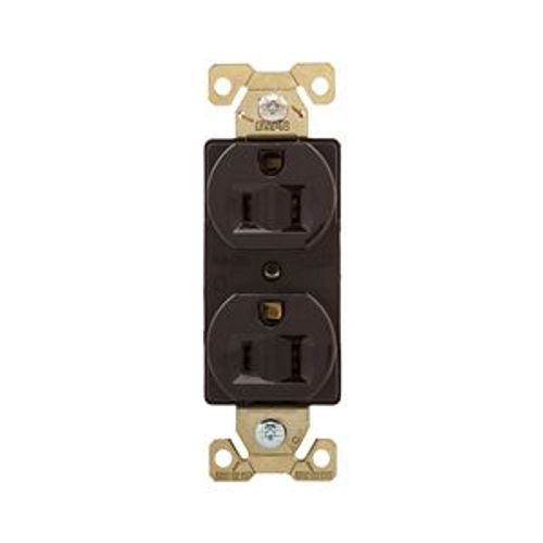 Main product image of Arrow Hart Extra Heavy-Duty Industrial Duplex Receptacle, #14-10 Awg 15A 125V, Brown, Duplex, AH5252B