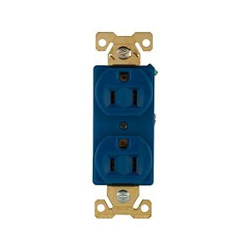 Main product image of Arrow Hart Extra Heavy-Duty Industrial Duplex Receptacle, #14-10 Awg 15A 125V, Blue, Duplex, AH5252BL