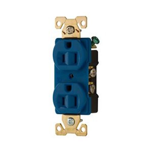 Main product image of Arrow Hart Extra Heavy-Duty Industrial Duplex Receptacle, #14-10 Awg 15A 125V, Blue, Duplex, AH5252BL