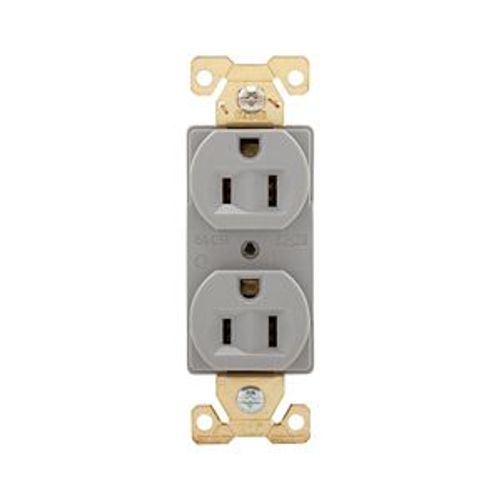 Main product image of Arrow Hart Extra Heavy-Duty Industrial Duplex Receptacle, #14-10 Awg 15A 125V, Gray, Duplex, AH5252GY