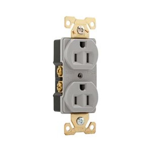 Main product image of Arrow Hart Extra Heavy-Duty Industrial Duplex Receptacle, #14-10 Awg 15A 125V, Gray, Duplex, AH5252GY