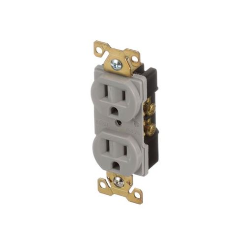 Main product image of Arrow Hart Extra Heavy-Duty Industrial Duplex Receptacle, #14-10 Awg 15A 125V, Gray, Duplex, AH5252GY