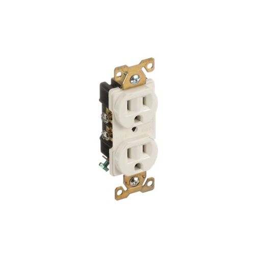 Main product image of Arrow Hart Industrial Duplex Receptacle, #14-10 Awg 15A 125V, Light Almond, Duplex, AH5252LA