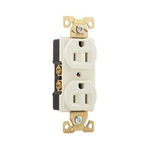 Main product image of Arrow Hart Industrial Duplex Receptacle, #14-10 Awg 15A 125V, Light Almond, Duplex, AH5252LA