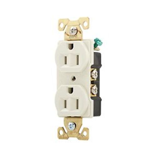 Main product image of Arrow Hart Industrial Duplex Receptacle, #14-10 Awg 15A 125V, Light Almond, Duplex, AH5252LA