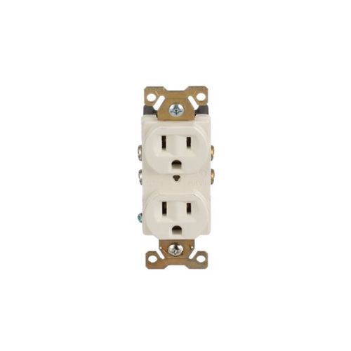 Main product image of Arrow Hart Industrial Duplex Receptacle, #14-10 Awg 15A 125V, Light Almond, Duplex, AH5252LA