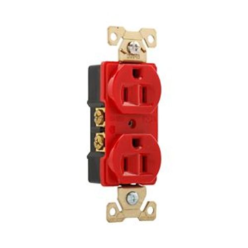 Main product image of Arrow Hart Extra Heavy-Duty Industrial Grade Duplex Receptacle, #14-10 Awg 15A 125V, Red, Duplex, AH5252RD