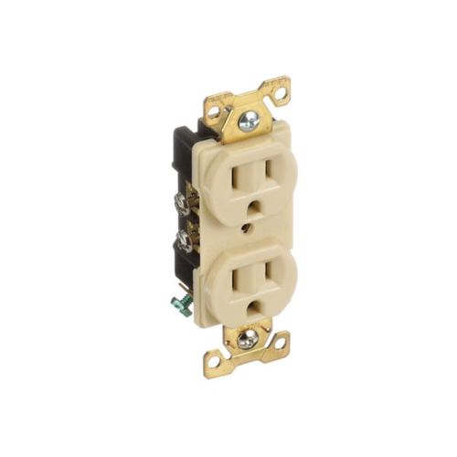 Main product image of Arrow Hart Extra Heavy-Duty Industrial Duplex Receptacle, #14-10 Awg 15A 125V, Ivory, Duplex, AH5252V