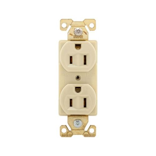 Main product image of Arrow Hart Extra Heavy-Duty Industrial Duplex Receptacle, #14-10 Awg 15A 125V, Ivory, Duplex, AH5252V