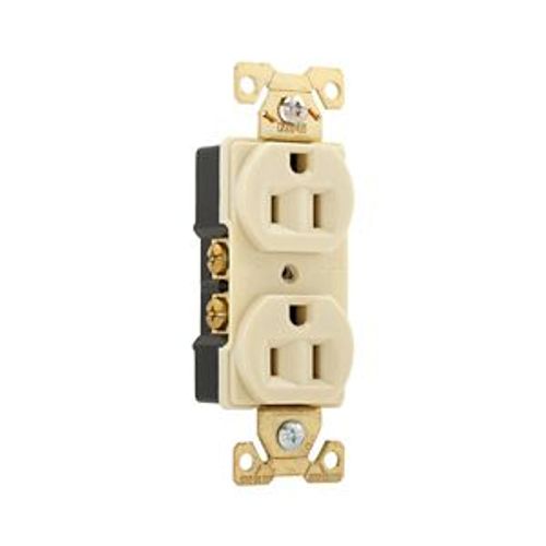 Main product image of Arrow Hart Extra Heavy-Duty Industrial Duplex Receptacle, #14-10 Awg 15A 125V, Ivory, Duplex, AH5252V