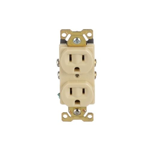 Main product image of Arrow Hart Extra Heavy-Duty Industrial Duplex Receptacle, #14-10 Awg 15A 125V, Ivory, Duplex, AH5252V