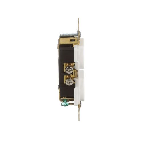 Main product image of Arrow Hart Extra Heavy-Duty Industrial Duplex Receptacle, #14-10 Awg 15A 125V, White, Duplex, AH5252W