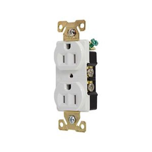 Main product image of Arrow Hart Extra Heavy-Duty Industrial Duplex Receptacle, #14-10 Awg 15A 125V, White, Duplex, AH5252W