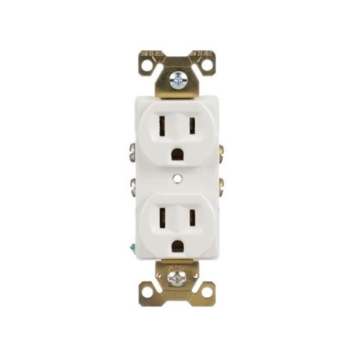 Main product image of Arrow Hart Extra Heavy-Duty Industrial Duplex Receptacle, #14-10 Awg 15A 125V, White, Duplex, AH5252W
