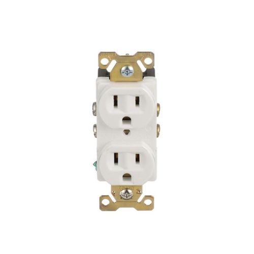 Main product image of Arrow Hart Extra Heavy-Duty Industrial Duplex Receptacle, #14-10 Awg 15A 125V, White, Duplex, AH5252W