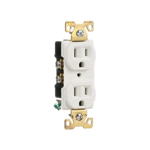 Main product image of Arrow Hart Extra Heavy-Duty Industrial Duplex Receptacle, #14-10 Awg 15A 125V, White, Duplex, AH5252W