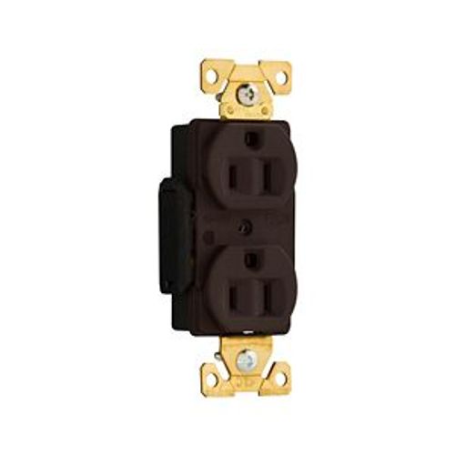 Main product image of Arrow Hart Industrial Duplex Receptacle, #14-10 Awg 15A 125V, Brown Face Base, Duplex, AH5262B
