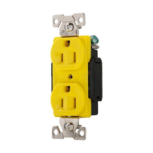 Main product image of Arrow Hart Corrosion Resistant Straight Blade Duplex Receptacle, #14-10 Awg 15A 125V, AH5262CRY