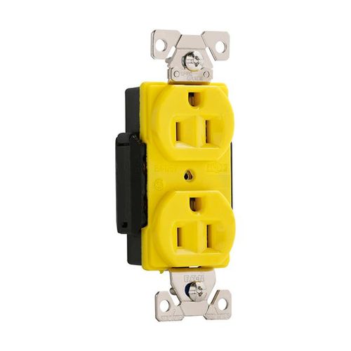 Main product image of Arrow Hart Corrosion Resistant Straight Blade Duplex Receptacle, #14-10 Awg 15A 125V, AH5262CRY