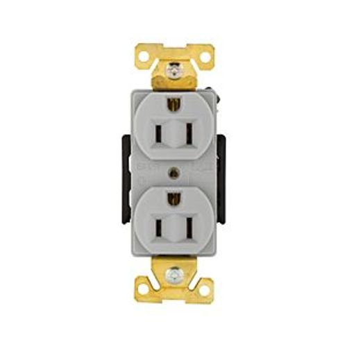 Main product image of Arrow Hart Industrial Duplex Receptacle, #14-10 Awg 15A 125V, Gray Face Base, Duplex, AH5262GY