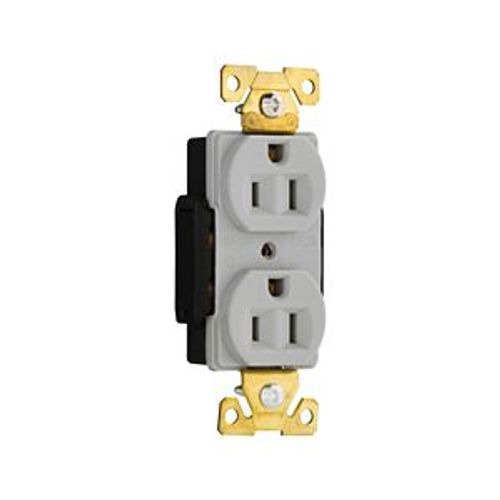 Main product image of Arrow Hart Industrial Duplex Receptacle, #14-10 Awg 15A 125V, Gray Face Base, Duplex, AH5262GY