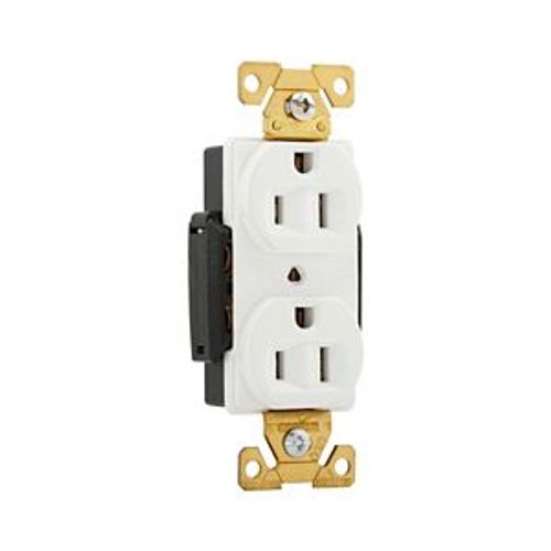 Main product image of Arrow Hart Industrial Duplex Receptacle, #14-10 Awg 15A 125V, White Face Base, Duplex, AH5262W