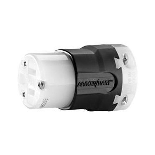 Main product image of Arrow Hart Ultra Grip Straight Blade Connector, #16-#12 Awg 15A 125V, Black, 2-Pole 3-Wire, AH5269