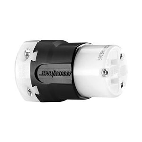 Main product image of Arrow Hart Ultra Grip Straight Blade Connector, #16-#12 Awg 15A 125V, Black, 2-Pole 3-Wire, AH5269