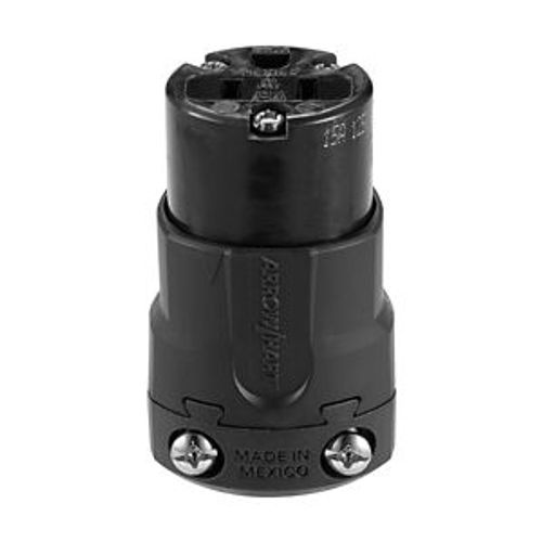 Main product image of Arrow Hart Ultra Grip Straight Blade Connector, #16-12 Awg 15A 125V, Black, 2-Pole 3-Wire, AH5269BK