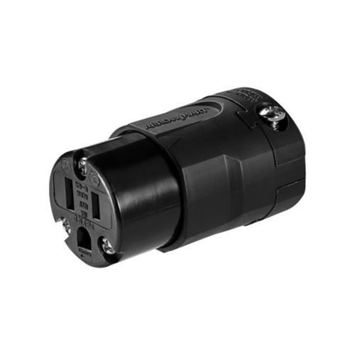 Main product image of Arrow Hart Ultra Grip Straight Blade Connector, #16-12 Awg 15A 125V, Black, 2-Pole 3-Wire, AH5269BK