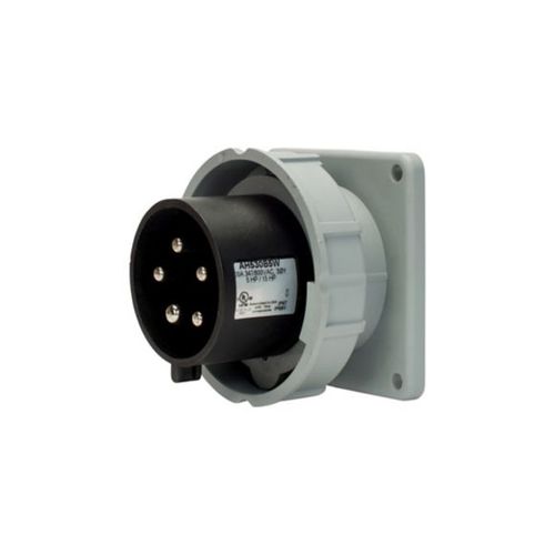 Main product image of Arrow Hart Pin & Sleeve Inlet, #10-#2 Awg 30A, Y 347/600V, Black, 4-Pole, 5-Wire, Male, 15 Hp, AH530B5W