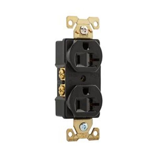 Main product image of Arrow Hart Industrial Duplex Receptacle, #14-10 Awg 20A 125V, Black, 5-20R, Duplex, AH5352BK