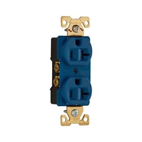 Main product image of Arrow Hart Industrial Duplex Receptacle, #14-10 Awg 20A 125V, Blue, 5-20R, Duplex, AH5352BL