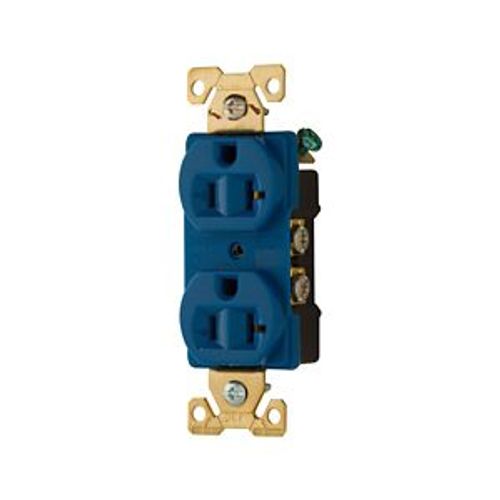 Main product image of Arrow Hart Industrial Duplex Receptacle, #14-10 Awg 20A 125V, Blue, 5-20R, Duplex, AH5352BL