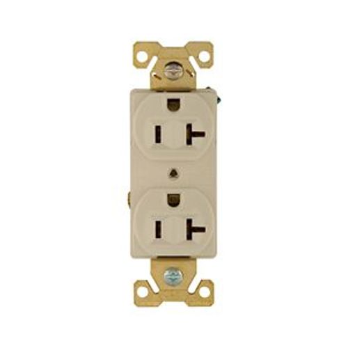 Main product image of Arrow Hart Industrial Duplex Receptacle, #14-10 Awg 20A 125V, Light Almond, 5-20R, Duplex, AH5352LA