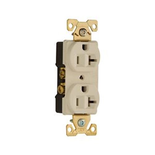 Main product image of Arrow Hart Industrial Duplex Receptacle, #14-10 Awg 20A 125V, Light Almond, 5-20R, Duplex, AH5352LA