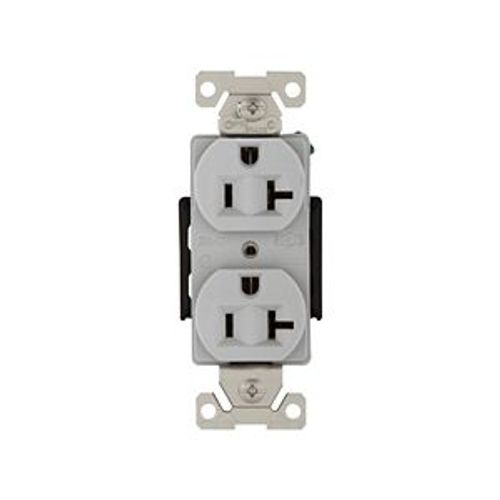Main product image of Arrow Hart Corrosion Resistant Straight Blade Duplex Receptacle, #14-10 Awg 20A 125V, Gray, AH5362CRGY