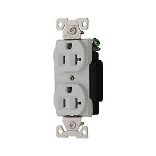 Main product image of Arrow Hart Corrosion Resistant Straight Blade Duplex Receptacle, #14-10 Awg 20A 125V, Gray, AH5362CRGY