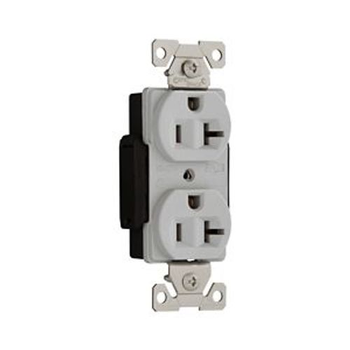 Main product image of Arrow Hart Corrosion Resistant Straight Blade Duplex Receptacle, #14-10 Awg 20A 125V, Gray, AH5362CRGY