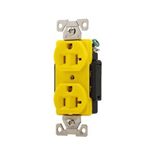 Main product image of Arrow Hart Corrosion Resistant Straight Blade Duplex Receptacle, #14-10 Awg 20A 125V, AH5362CRY