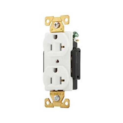 Main product image of Arrow Hart Industrial Duplex Receptacle, #14-10 Awg 20A 125V, White Face Base, 5-20R, Duplex, AH5362W