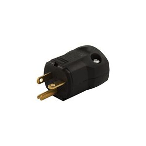 Main product image of Arrow Hart Quick Grip Straight Blade Plug, #18-12 Awg 20A 125V, Black, 5-20P, 2-Pole 3-Wire, AH5364BK