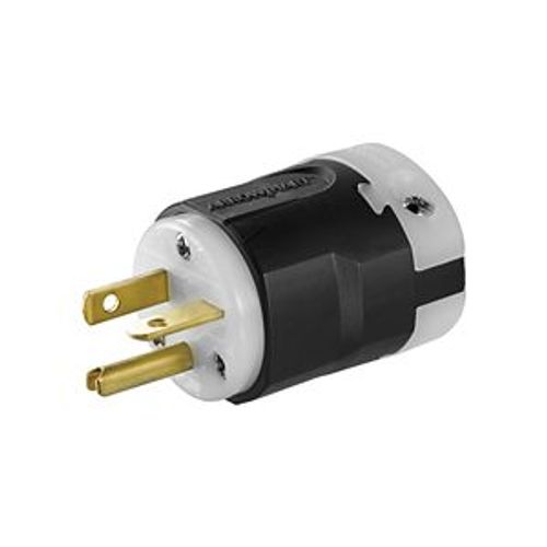 Main product image of Arrow Hart Ultra Grip Straight Blade Plug, #16-#12 Awg 20A 125V, Black, 5-20P, 2-Pole 3-Wire, AH5366