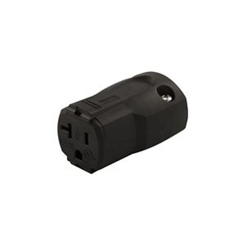 Main product image of Arrow Hart Quick Grip Straight Blade Connector, #16-12 Awg 20A 125V, Black, 2-Pole 3-Wire, AH5369BK