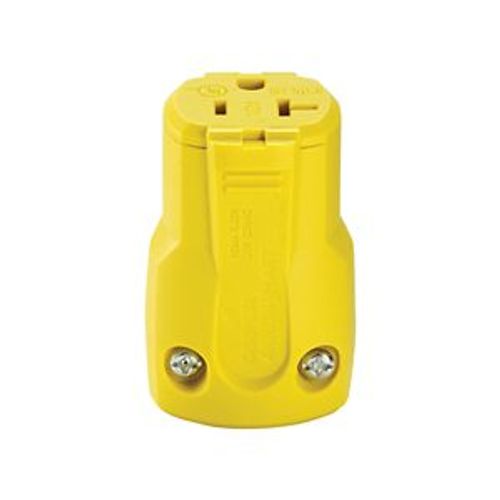 Main product image of Arrow Hart Quick Grip Straight Blade Connector, #16-12 Awg 20A 125V, Yellow, 2-Pole 3-Wire, AH5369Y