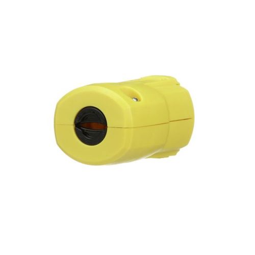 Main product image of Arrow Hart Quick Grip Straight Blade Connector, #16-12 Awg 20A 125V, Yellow, 2-Pole 3-Wire, AH5369Y