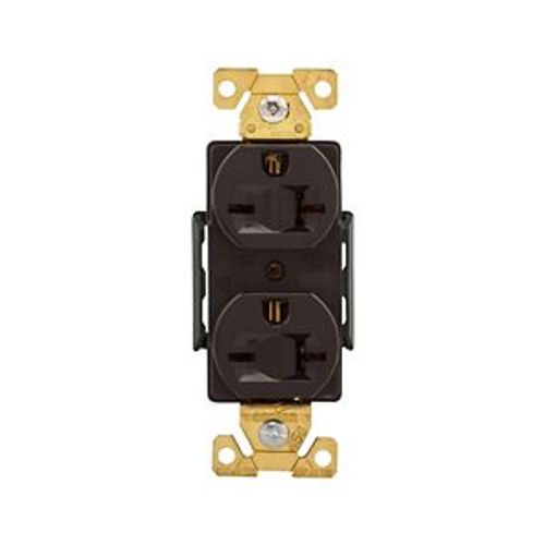 Main product image of Arrow Hart Industrial Duplex Receptacle, #14-10 Awg 20A, 250V, Brown, 6-20R, Duplex, AH5462B