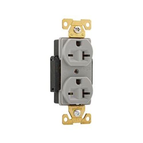 Main product image of Arrow Hart Industrial Duplex Receptacle, #14-10 Awg 20A, 250V, Gray, 6-20R, Duplex, AH5462GY